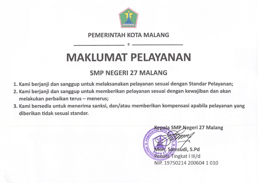 MAKLUMAT PELAYANAN